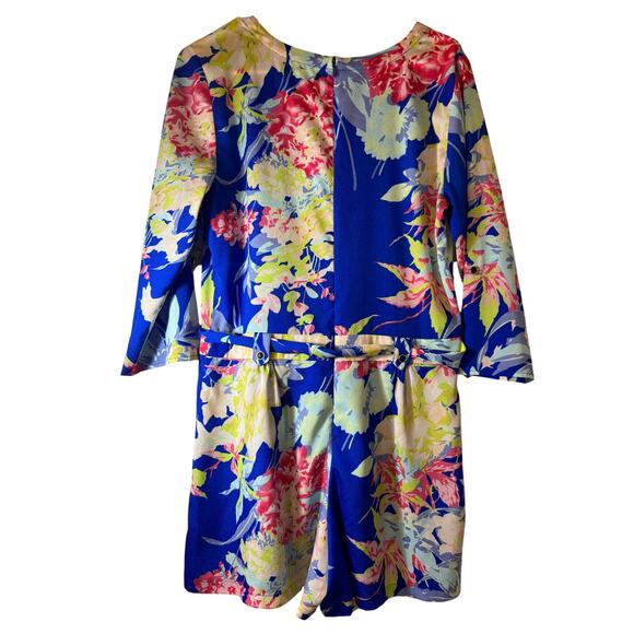 Yumi Kim Vibrant Blue Floral Romper - Picture 4 of 6
